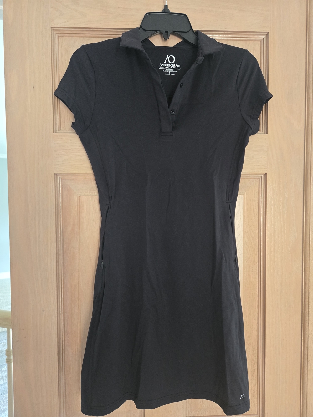 Anderson Ord Black Polo-Style Women's Dress
